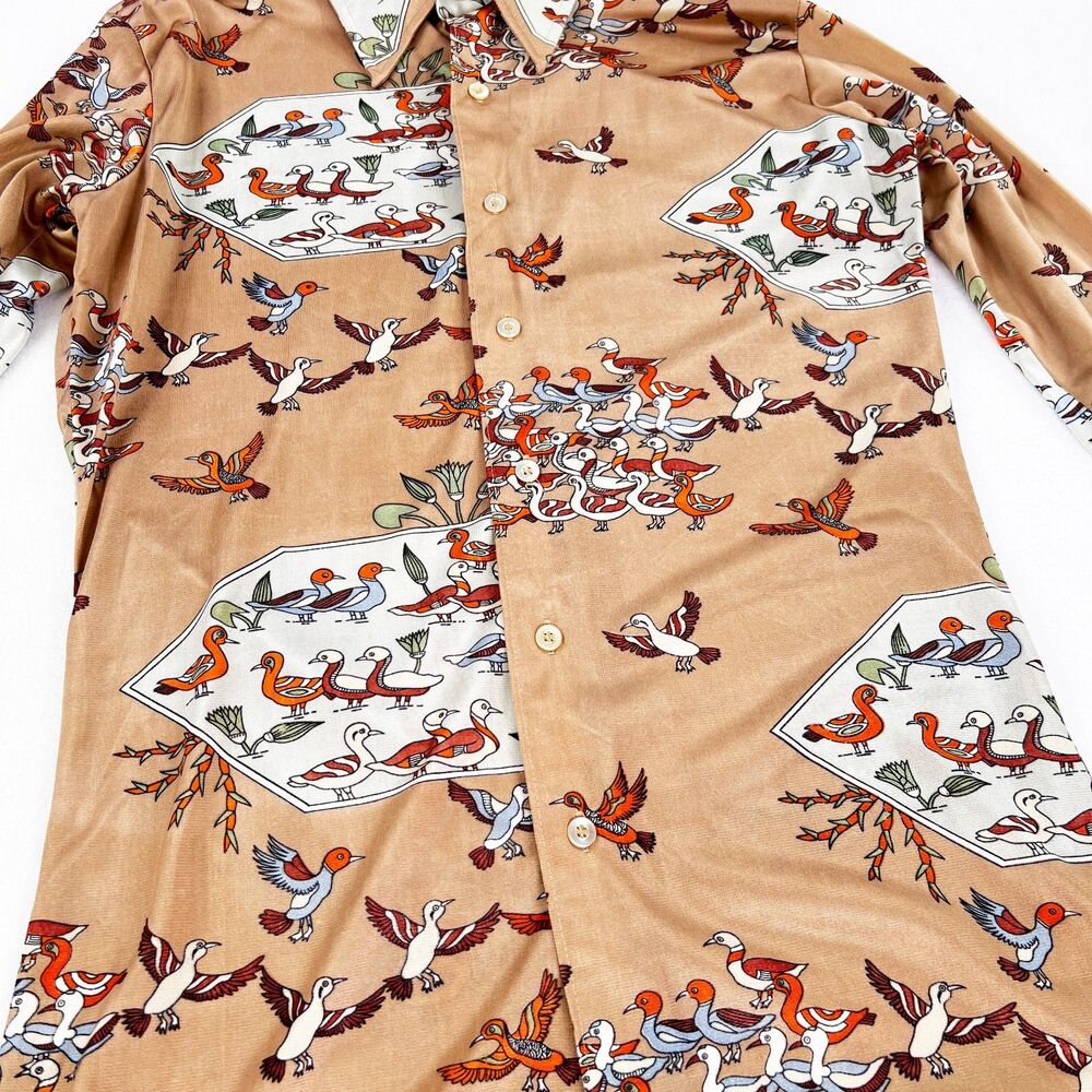 Vintage | Huk A Poo | Aztec Ducks | Dagger Collar | Small Mens or Medium Women - Picture 2 of 7